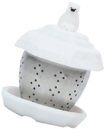 COLLBATH Tee Ei Aus Edelstahl Cartoon Teesieb Dekorativer Teeblattfilter Für Losen Tee Wiederverwendbar Pflegeleicht Mit Kette Für Haushalts Teezubehör