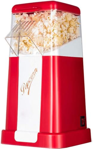 NBNBN Machine à pop-corn électrique, machine à pop-corn à air chaud, faible calorie et sans graisse, machine à pop-corn rétro avec tasse de mesure et couvercle amovible