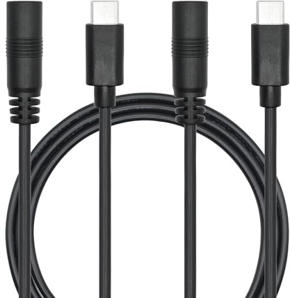 Riertostng Câble d'alimentation DC 3,5 mm x 1,35 mm vers USB C 1 M/3FT, DC 35135 femelle vers USB type C mâle 5 V 3 A Câble de charge Câble d'extension pour lampe de bureau LED, petit ventilateur, etc