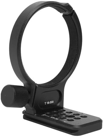 Objektivstativ-Montagering, Kragenring mit Schnellwechselplatte, Objektivkragen für 18–300 Mm F3,5–6,3 Objektiv, Aluminiumlegierung, Stabile Unterstützung, Kompatibel mit