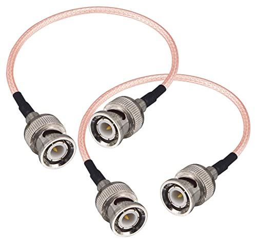 Boobrie RG316 BNC Cable 30CM BNC Male to Male Coaxial Cable 50ohms HD-SDI for CCTV Video Signal CCTV DVR Antenna Scanner Handheld Amateur Radios Pack of 2