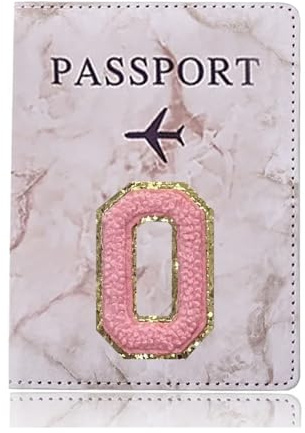 HUIJIQX Moda Passaporto Copertura Protettiva Ricamo Lettera Modello Viaggio Passaporto Titolare Del Raccoglitore Regalo PU Custodia In Pelle Cover, A 1478 (O), Taglia unica