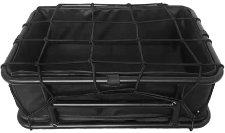 Miskall Bike Basket Rearh,with Removable Liner Bag,Heavy Duty Bike Cargo Rack Rear Bike,with Cargo Net,for Adult Men Women Bikes,blac