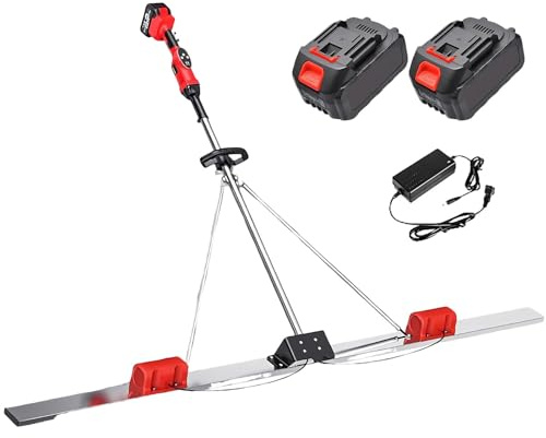 Lissontine Regola Vibrante Elettrica per Cemento, Motore Brushless Rame, 2 Batterie al Litio 25000mA, Livellatore Cemento Professionale, Motore Ad Alte Prestazioni TwoMotor1.8M