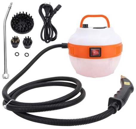 Nettoyeur vapeur portable à main 50-400 ml/min avec réservoir 1L et vapeur haute température 105°C - Nettoyant vapeur multi - usage pour moquette, tissus, vitres et voiture,