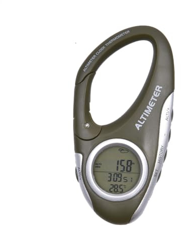 Höhenmesser zum Wandern - Multifunktionaler Digitaler Höhenmesser mit Barometer | Tragbares Wanderzubehör mit Karabiner, Atmosphärendruck, für Entdecker, Männer und Frauen