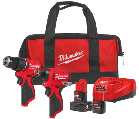 Kit M12 Brushless Schlagbohrmaschine + Schlagschrauber 1/4 Hex (12V) M12 BLPP2B-422B 4933500425