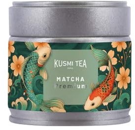 Kusmi Tea - Thé Matcha Premium - 100% Biologique et Naturel - Poudre de Thé Vert - Origine Japon - Conditionné en France - Puissant Détoxifiant et Antioxydant - Matcha Latte - Boîte Métal 30g