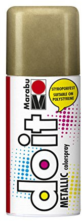 Marabu 21074006784 - Do it Metallic gold, Colorspray auf Acrylbasis für edle Metalleffekte, styroporfest, sehr schnell trocknend, sehr gute Deckkraft, wetterfest, 150 ml Sprühdose