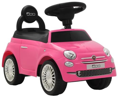 vidaXL Rutschauto FIAT 500 Rosa Kinderauto Kinderfahrzeug Rutscher Kinder Auto