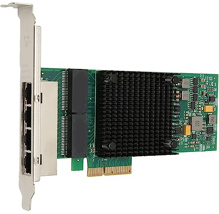 Bewinner Tarjeta de Red PCIe, Convertidor de Adaptador LAN Ethernet RJ45 de 10/100/1000Mbps, Tarjeta de Red PCI Express X4 Gigabit, Adaptador de Servidor Gigabit 5.0GT/s para Windows Linux