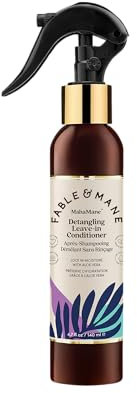 Fable & Mane Entwirrender Leave-In Conditioner mit UV-Hitzeschutz für glattes, hydratisiertes, verwicklungsfreies Haar Angereichert mit Aloe Vera