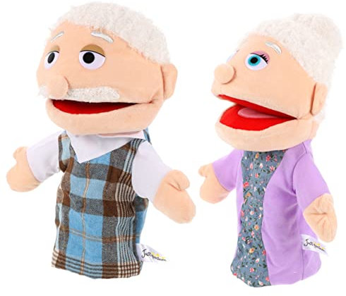 Toyvian 2st Charakter-handpuppe Geschichtenerzählende Fingerpuppe Spielzeug Fingerpuppen Puppengeschichte Spielzeug Puppe Oma Und Opa Babykleidung Kind Pp Baumwolle Handschuhe Handbuch
