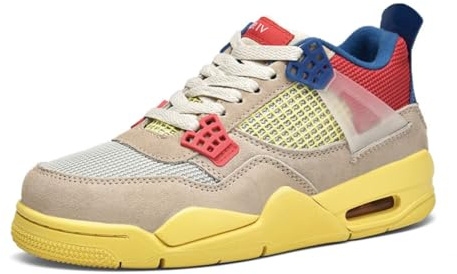 CZHIHANEG Herren Basketballschuhe - Synthetik, Multicolored, 41 EU, Flach, 2 cm Absatz, Rutschfest, Atmungsaktiv, Lässig, Basketball, Männer, Erwachsene, Basketballschuhe