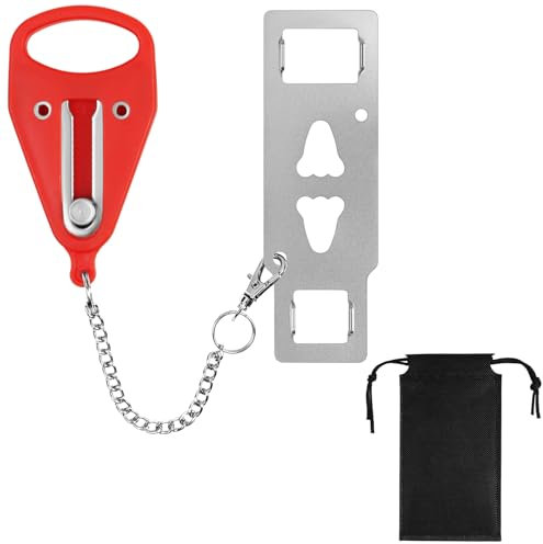 Flintronic kit de Porte de Sécurité à Double Protection Réglable la Protection Personnelle de la Maison,Voyage