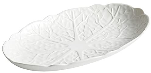 OFFSCH Piatto in Ceramica Per Pesce Al Vapore Piatto Da Portata Versatile Per Snack Casalinghi e Pasticceria Lavabile in Lavastoviglie