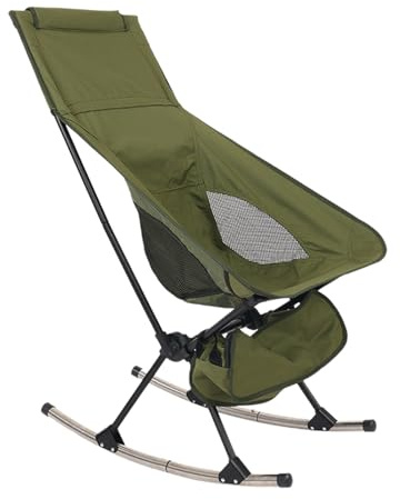 Klappbarer Schaukelstuhl – dekorativer und funktionaler Schaukelsitz, kompakter tragbarer Stuhl | zusammenklappbarer Outdoor-Rocker Neuheit, komfortables gepolstertes Design, schwerer Stahlrahmen