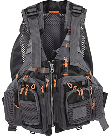 Mtlavishness Zaino Gilet da Pesca con Spallacci Regolabili e Cintura Leggero Resistente Traspirante Asciugatura Rapida Design Multi Tasche per Uomo e Donna Ideale per la Pesca a
