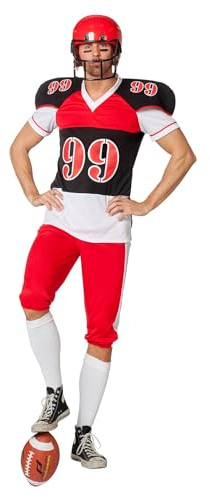 WILBERS & WILBERS - American Football Kostüm Herren | 2-teiliges Sportlerkostüm mit Shirt und Hose für Karneval