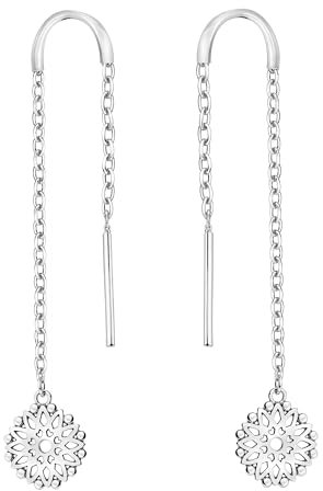 SOFIA MILANI - Damen Ohrringe 925 Silber - Durchzieher als Blume - 20488