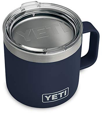 YETI Rambler 14 oz Stainless Steel Vacuum Insulated Mug with Lid, Navy