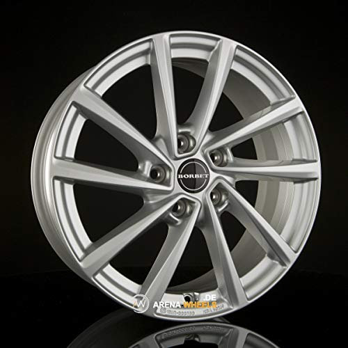 Borbet V llanta 7x17 ET40 5x112 SIL compatible con VW Arteon Beetle Caddy CC Cross Touran e-Golf Eos Golf Jetta Pass