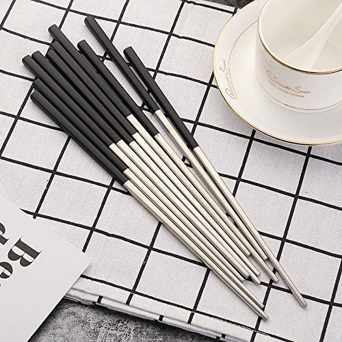 304 in acciaio inox Piazza 23 centimetri bacchette di titanio Sushi Hashi Bacchette cinesi 1 coppia