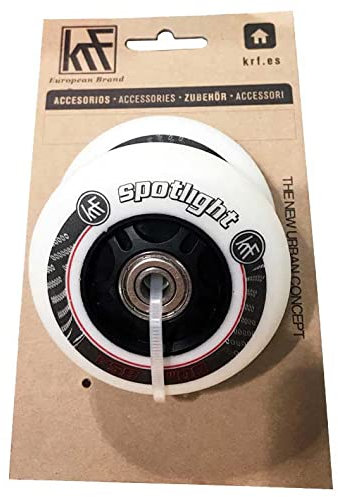 KRF Spotlight LED-Räder, 80 mm, 85 A (2 Räder), Rot, Unisex, Einheitsgröße