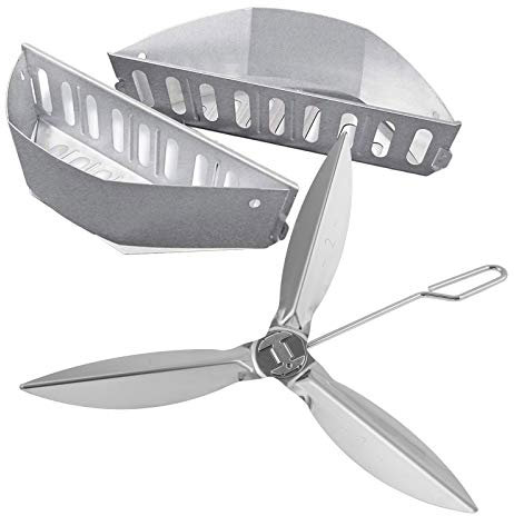 WELL GRILL Kit sistema di pulizia One-Touch con cestini a carbonella per barbecue a carbone da 47 cm o 57 cm, pezzi di ricambio per barbecue Weber 7444 & 7403