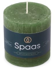 Spaas Bougie Pilier Rustique 70/70 mm 25h - vert foncé