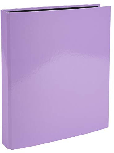 Exacompta - Rif. 51565E - Raccoglitore rigido con 4 anelli a D, diametro 25 mm, dorso 4 cm, dimensioni esterne 31,5 x 27 cm, formato A4, colore viola