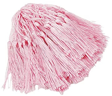 Pastlla 100 Stück LesezeichenQuasten, MiniQuaste, Abschlussfeier, handgefertigt, DIYQuaste für Taschenanhänger, Dekoration, Ohrring, Schmuckherstellung, Souvenir, Kleidung, Nähen, Geschenkanhänger