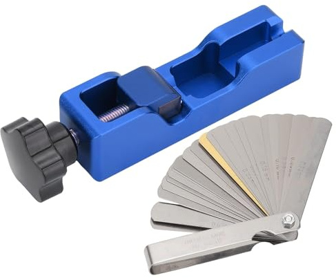 Messschieber Werkzeug Set mit Abstand Einsteller Feeler Gauge Fühlerlehre für Zündkerzen Motorrad Auto KFZ Reparatur