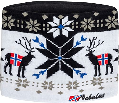 Nebulus Unisex Loop TUBE, Norweger-Strickschal, warmer & kuscheliger Schal, weiß - onesize