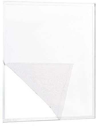 EUROXANTY Mosquitera blanca para Ventana | Mosquitera de Tela recortable a Medida | Cortina antimoscas con Cinta de Velcro adhesiva | Mosquitera de Quita y Pon a Instalar sin Taladro | 150 x 180 cm