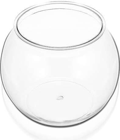 Plastic Fish Bowls, Round Plastic Fish Tank 2 Gallon Aquarium Hydroponic Planter Floral Container for Prizes, Party, Table Centerpiece Home Decor