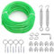 hannger Cable de alambre de 5 mm y kit de candados M6, 15 m de cuerda de acero con ojales, alambre tensor revestido de PVC, tensor para jardín, cuerda de tendedero, ayuda para plantas trepadoras,