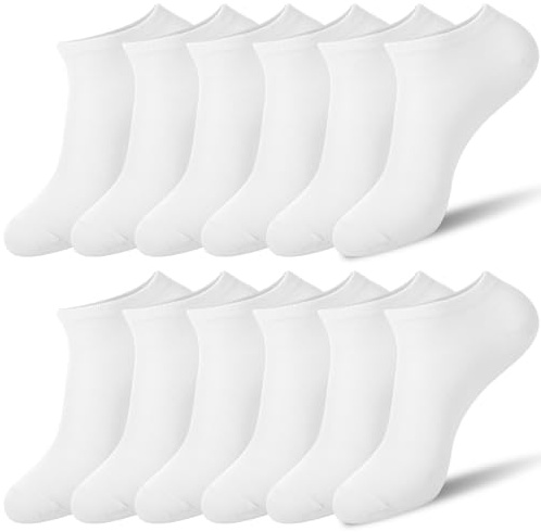 Zuimei 10 Pairs Mens Trainer Socks No Show Ankle Socks UK 6-10 | Breathable Cotton, Invisible Low Cut Socks, Summer Sports Running Sock, Suitable for Work, Sports & Daily Wear