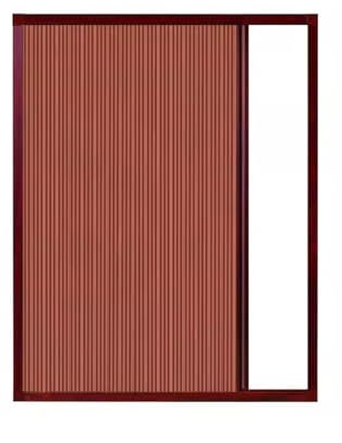 LVLDAWA Innenfaltrollos, Vertikal Verschiebbare Rollos Mit Aluminiumschiene, Magnetischer Türvorhang, Plissiertes Faltfenster Für Schlafzimmer, Badezimmer(120X100CM)