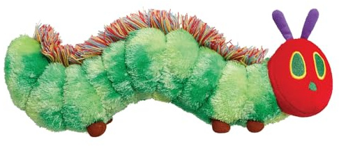 Rainbow Designs Raupe Nimmersatt, weiches Babyspielzeug mit fühlbarer | Taktile flauschige Wirbelsäule, superweicher Plüsch, Geschichtenzeitbegleiter, geeignet für Alter 0-3 Jahre