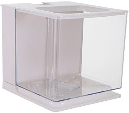 Yardwe Mini-Aquarium Wasser Automatisch Dekorationen Für Aquarien Fisch Pumpe Vielseitig Luft Multifunktions-Aquarium Bausätze Garnele Spender Voll Filter Aquariumheizung Netz Weiß Acryl
