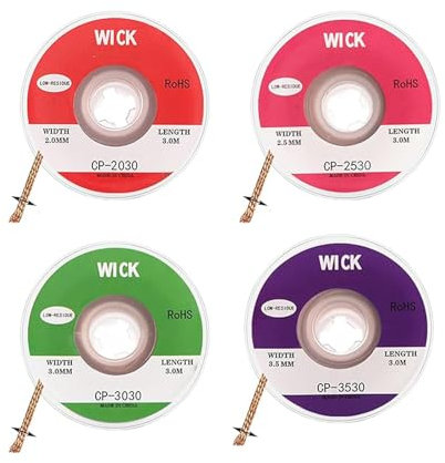4er-Pack EntlöTlitze,LöTlitze,No-Clean Solder Wick,KupferlöTdraht,LöTzinn 2mm,2,5 Mm,3 Mm,3,5 Mm,Zum Entfernen Von LöTzinn,EntlöTen,Zum Zerlegen Elektronischer Bauteile