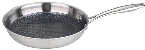 MasterPRO padella 20x4,2cm multistrato in acciaio antiaderente per induzione con manico ergonomico Hi-Tech3