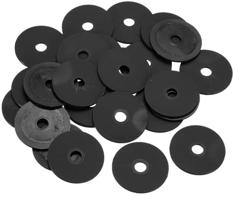 QUARKZMAN 25Pcs Arandelas Planas De Nylon M10 Arandela Lisa 10mm DI Negro | 40mm De 2mm Espesores, Espaciadores De Plástico, Para Tornillos Tuercas Reparación De Fontanería Grifos De Jardín
