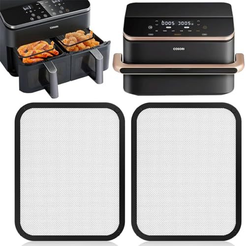 Grille Anti Projection compatible avec COSORI Air Fryer 8,5 L/Dual Blaze TwinFry 10 L, Couvercle Anti Projection Adaptable à la cloison, Réutilisable pour Friteuse à Air Chaud, Protecta Efficace