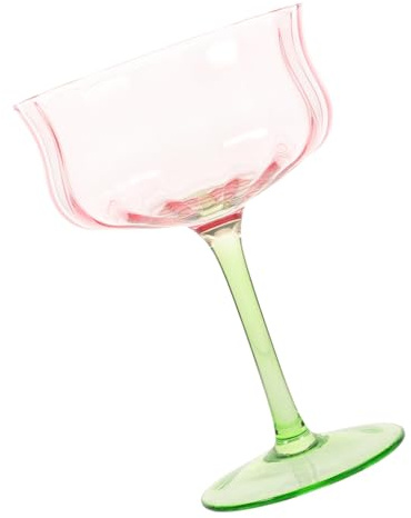 Holibanna Verre à Vin Créatif Dégradé Verre Gobelet Cocktail Rétro pour Bar et Fête Réutilisable et Personnalisable Élégant à Pied pour Boissons