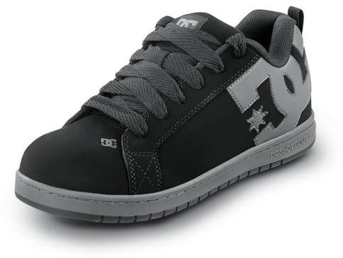 DC Work Men's Court Graffik Work Black and Gray Composite Toe Shoe
