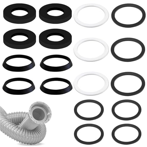 27 Stück Dichtung Waschbecken Ablauf Set, Küche Spülbecken Flachdichtung Abflussrohr, Silikon Siphon Dichtungsringe Hydraulische Gummidichtung für Entleerungsventile, Badewannen