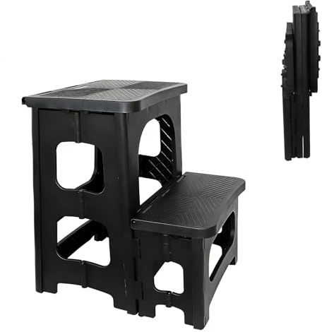 Folding Step Stool 2 Step Ladder,Bedside Step Stool,Holds Up to 136kg/299lb