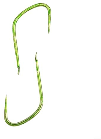 Eawfgtuw Angelhaken ohne Widerhaken für Karpfen, 50 Stück/Box, verschiedene Größen 6#-10#, Grasgrün, kompatibel mit Meer- und Feldangeln (Nummer 6)